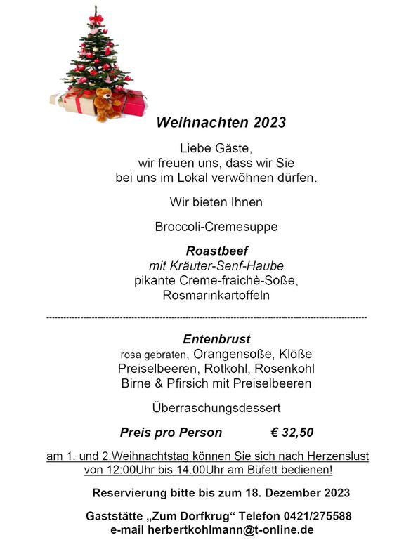 Weihnachtsmenü